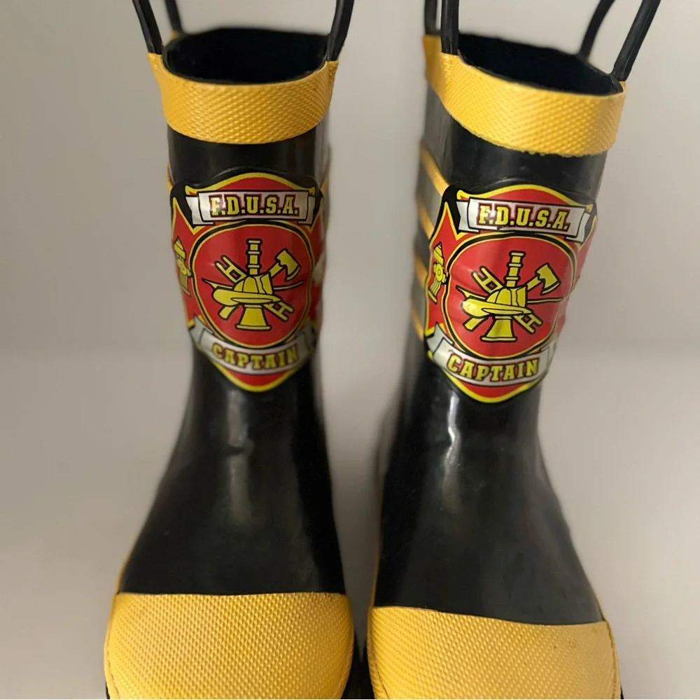 Western Chief Fireman Waterproof Rubber Rain Boots Boys Size 9/10